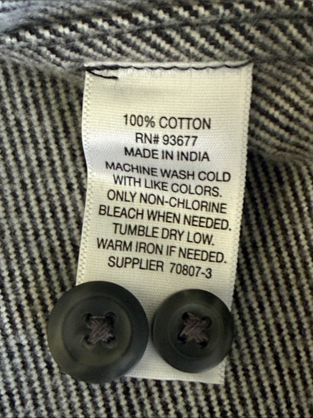 Mutual Weave Striped Grey Button-Up Shirt - Picture 5 of 9